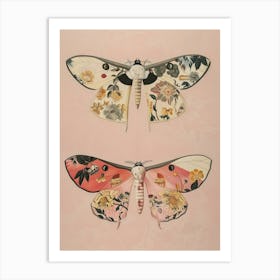 Luminous Butterflies William Morris Style 2 Art Print
