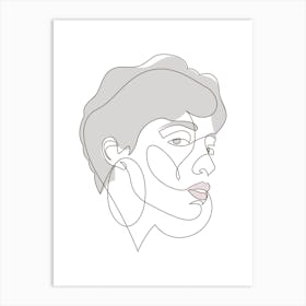 Curly Liny Art Print