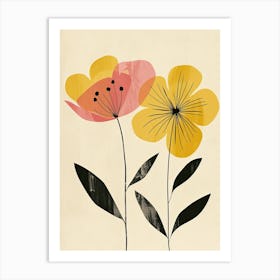 Bangalore Flower Market Boho Minimalist Style Art Print