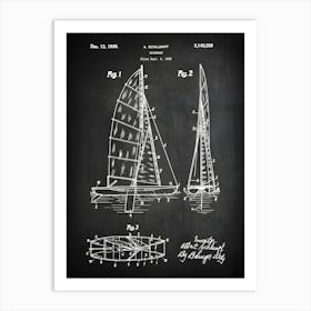 Sailing Boat Patent Print Schlumpf Sailboat Sailboat Patent Boat Art Sailing Ship Sail Boat Print Sail Boat Art Patent Vb2501 Art Print