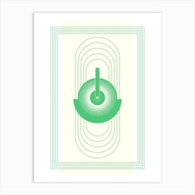 Drop In Green Geometric Abstract Art Print
