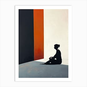 'Sitting' Minimalism Art Print