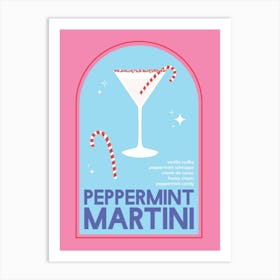 Peppermint Martini Cocktail Art Print