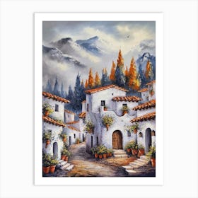 Mediterranean Village Art Print