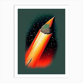 Meteorite Vintage Sketch Space Art Print