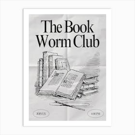 The Book Worm Club Art Print