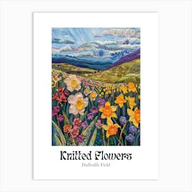Knitted Flowers Daffodils Field 2 Art Print