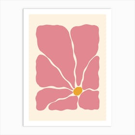 Abstract Flower 02 - Pink Art Print
