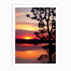 Sunset Over Lake 39 Art Print