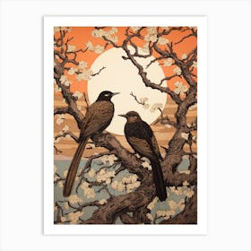 Art Nouveau Birds Poster Cormorant Art Print