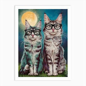 Maine Coon Cats 1 Art Print