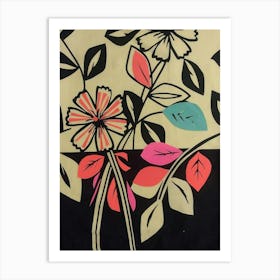 Retro Botanic Composition Art Print