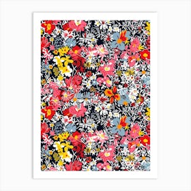Inspiring Floral London Fabrics Floral Pattern 5 Art Print