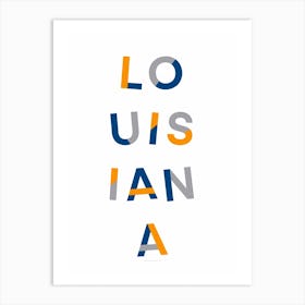 Louisiana State Flag Colours Art Print