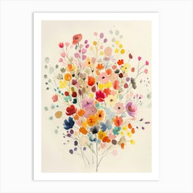 Watercolor Flowers 12 Art Print