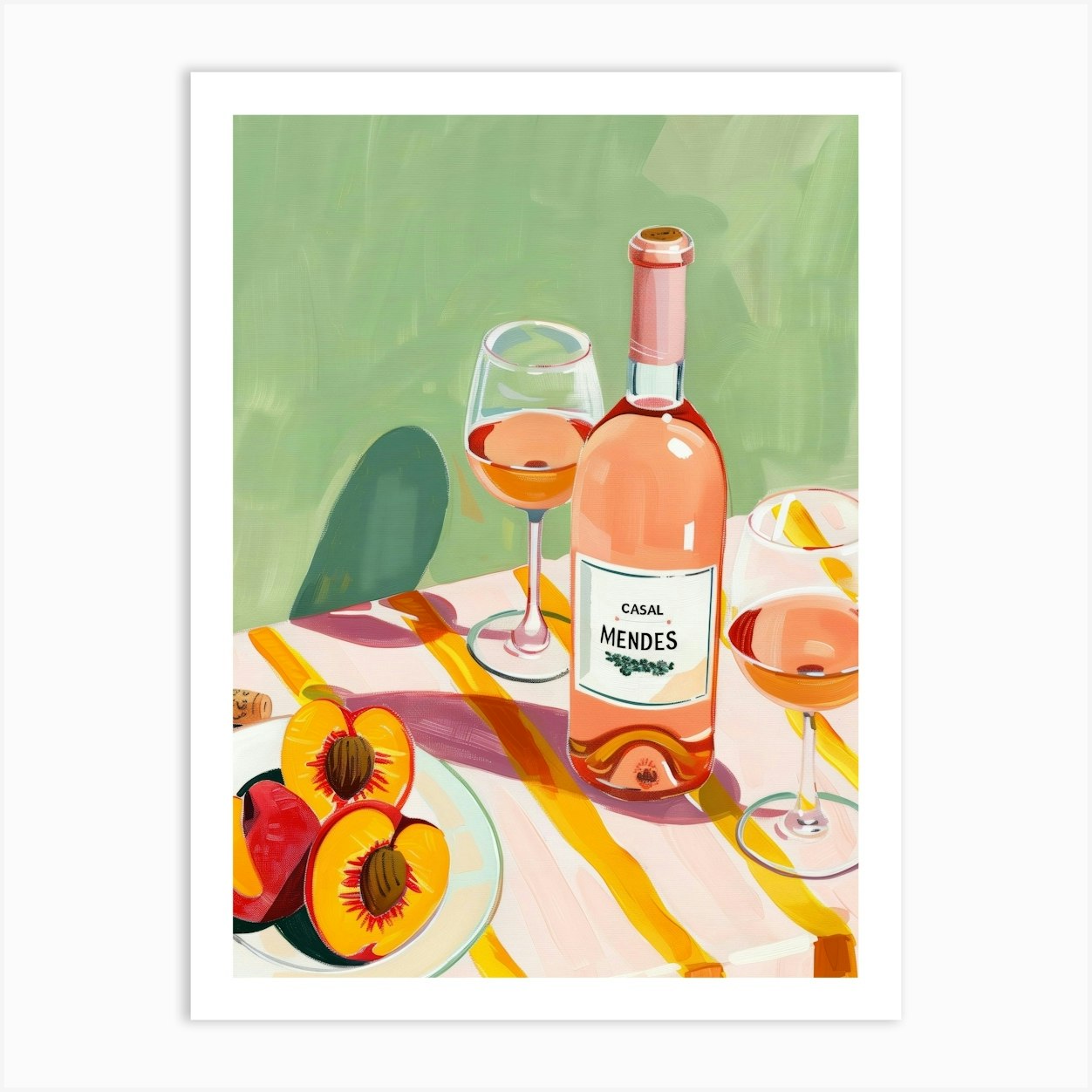 Boho Poster Club 5 Peaches Art Print by Boho Print Collection