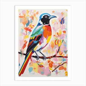 Colourful Bird Painting Magpie 2 Art Print