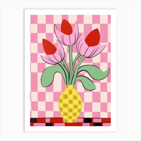 Tulips Flower Vase 3 Art Print