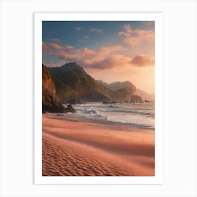 Sunset At The Beach 2 Art Print