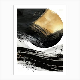 Abstract Black And Gold Canvas Print 23 Art Print