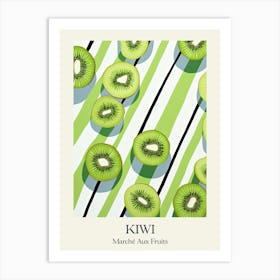 Marche Aux Fruits Kiwi Fruit Summer Illustration 4 Art Print