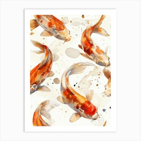 Watercolor Koi 32 Art Print