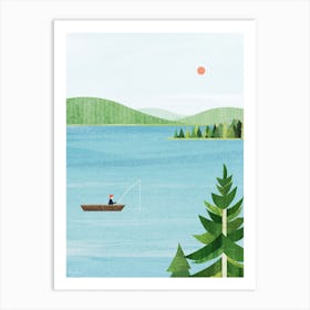 On The Lake Art Print