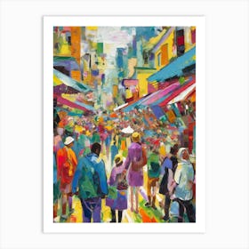 Hong Kong Market Art Print