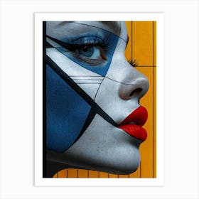 Geometric Portrait 0016 Geometric Portrait 0019 Geo Face 21 Art Print