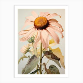 Floral Illustration Sunflower 4 Art Print
