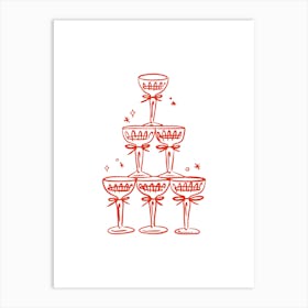 Champagne Glasses Art Print