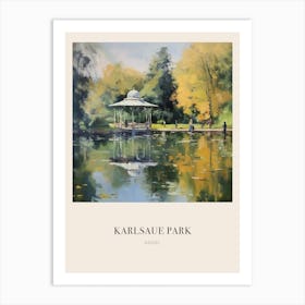 Karlsaue Park Kassel Vintage Cezanne Inspired Poster Art Print