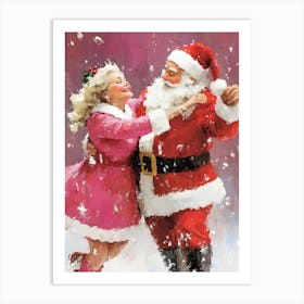 Santa Dance 2 Art Print