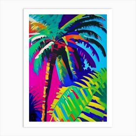 Goa India Palm Colourful Painting Tropical Destination Art Print
