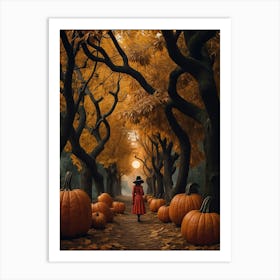 Pumpkin Road Art Print