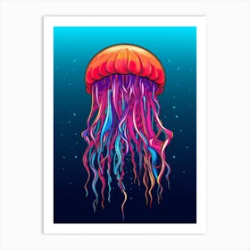 Turritopsis Dohrnii Importal Jellyfish Pop Art 3 Art Print
