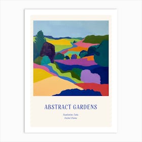 Colourful Gardens Dumbarton Oaks Usa Blue Poster Art Print