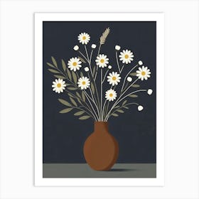 Daisies In A Vase 8 Art Print