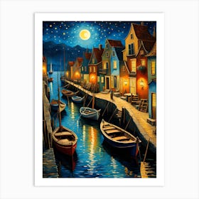 Fishing Harbour 3 Art Print