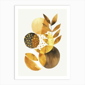 Gold Abstract Painting 9 Art Print