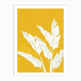 White Feathers Canvas Print Art Print