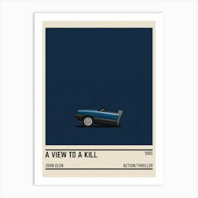 A View To A Kill Car Art Print