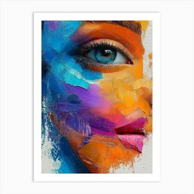 Acrylic Eye Face Art Print