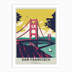 San Francisco Golden Gate Bridge Travel Art Print