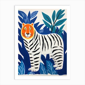 Colourful Kids Animal Art Tiger 5 Art Print