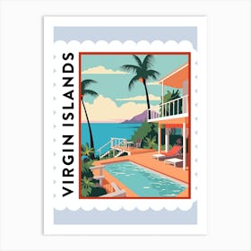 Virgin Islands 1 Travel Stamp Poster Art Print