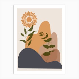 Sun And Plants 7 Art Print