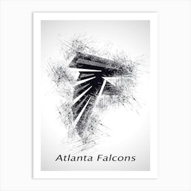 Atlanta Falcons Sketch Drawing Art Print