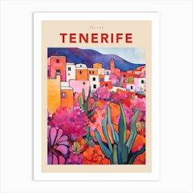 Tenerife Spain 2 Fauvist Travel Poster Art Print