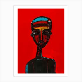 Man With A Hat By Sanjay Kumar Art Print